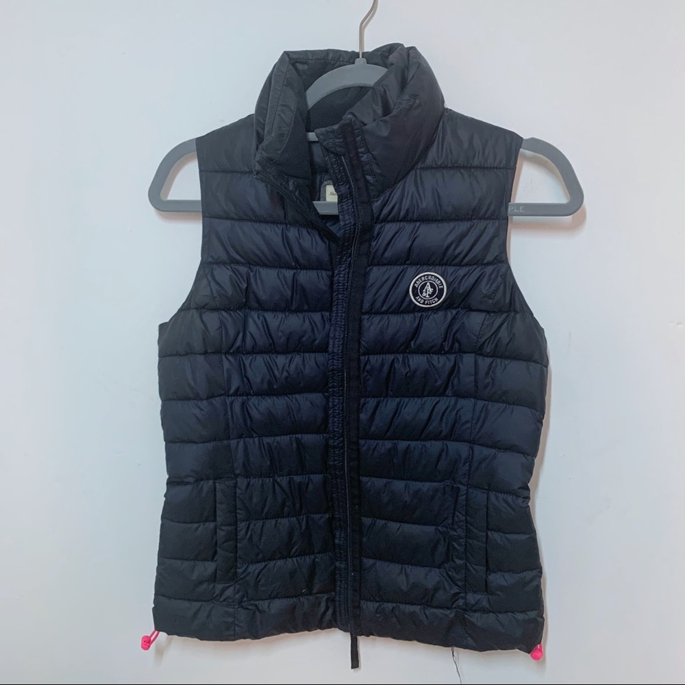 Abercrombie & Fitch Navy Blue Puffer Vest